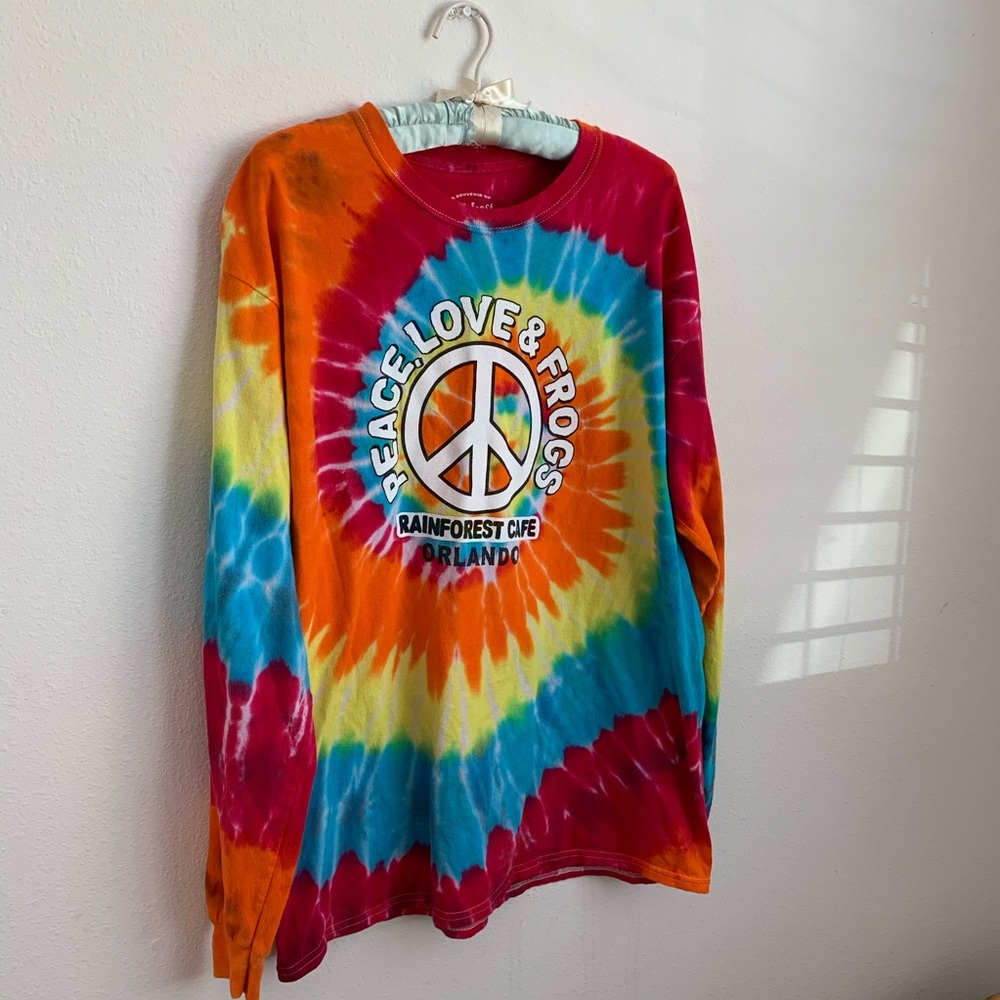 Rainforest Cafe Tye Dye Long Sleeve Tee